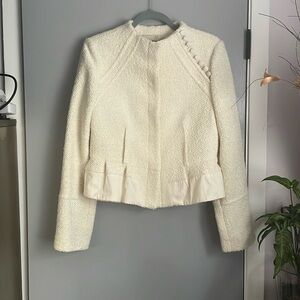 BCBGMaxazria peplum tweed jacket, size M